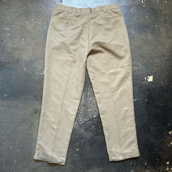 Savane Men’s Pleated Front Pants Size 38x33 100% Polyester Pants Business Casual - Picture 5 of 11